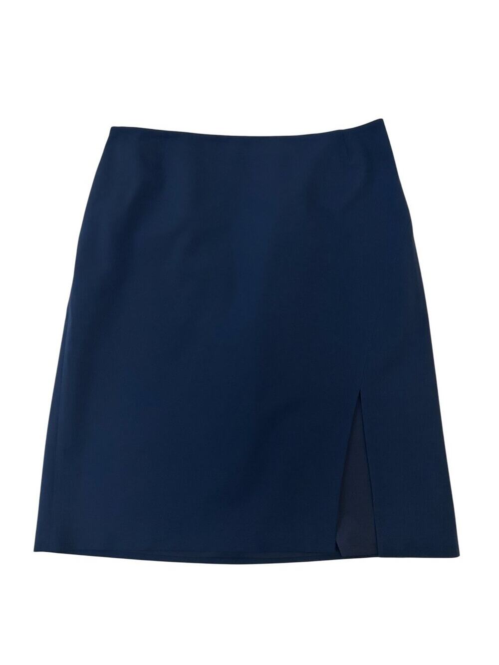 Lafayette 148 Navy Stretch Cotton Pencil Skirt 16